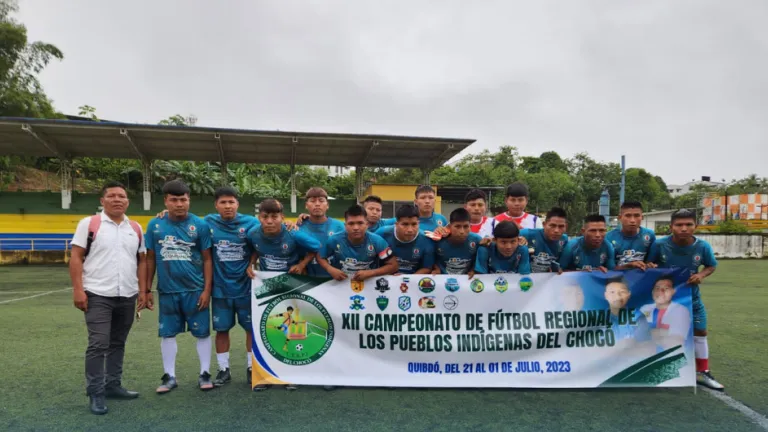 Niños futbolistas del Chocó