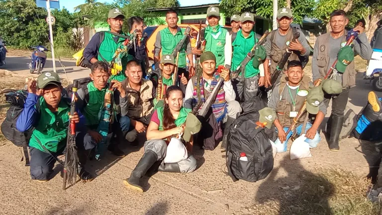 Recibimiento Guardía indígena que rescató a niños en Leguízamo 