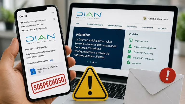 Falsos correos de la DIAN y recomendaciones para evitar malware en Colombia