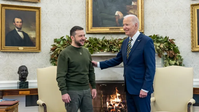 Biden y Zelenski se reunieron en la Casa Blanca