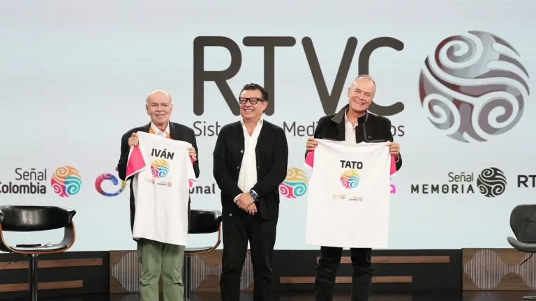  Iván Mejía y Tato Sanin en Radio Nacional de Colombia 