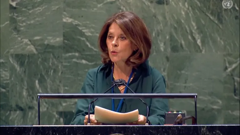La vicepresidenta y canciller, Marta Lucía Ramírez, intervino este martes en la sesión extraordinaria de la Asamblea General de la ONU