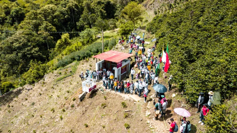 Sistema para el transporte de las cosechas de café en Inzá