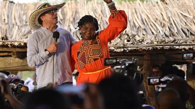 Ministra de Igualdad y Equidad, Francia Márquez, toma posesión en un encuentro gubernamental en La Guajira