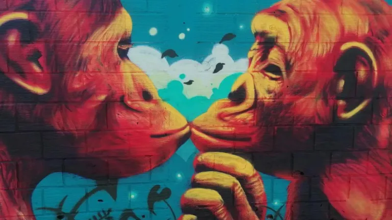 Mural de chimpancés en Pereira: un tributo a Pancho y Chita