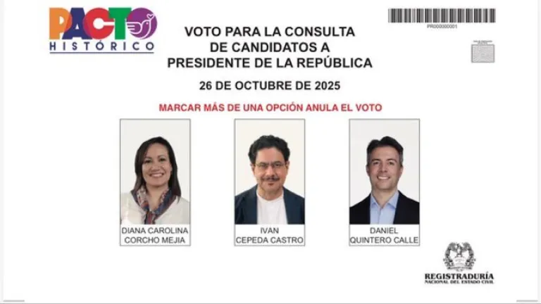 Reimpresión tarjetón consulta Pacto Histórico