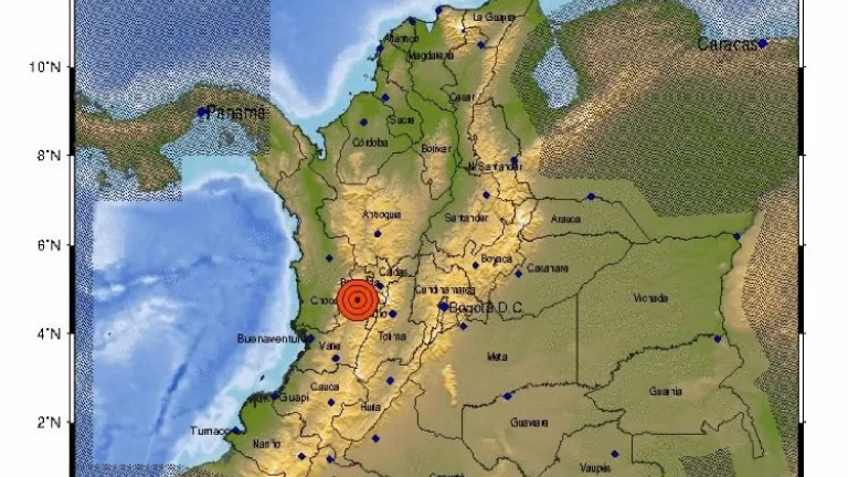 Sismo HOY de magnitud 5.4 con epicentro en Valle del Cauca