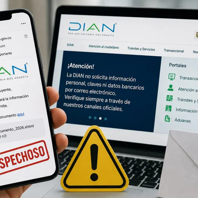 Falsos correos de la DIAN y recomendaciones para evitar malware en Colombia