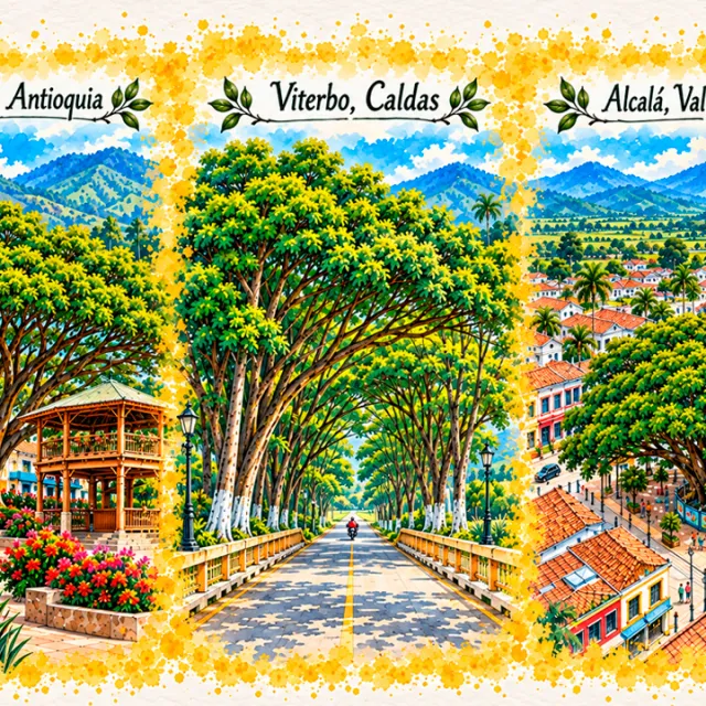 Fiestas del Samán en Colombia celebran este árbol en Hispania, Viterbo y Alcalá