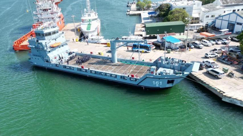 Llega a Colombia el "ARC La Guajira", buque de apoyo logístico para atender emergencias y desastres